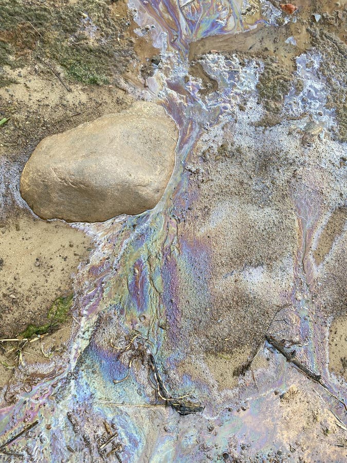 Oil spills on the sand stock image. Image of spill, coast 220402615