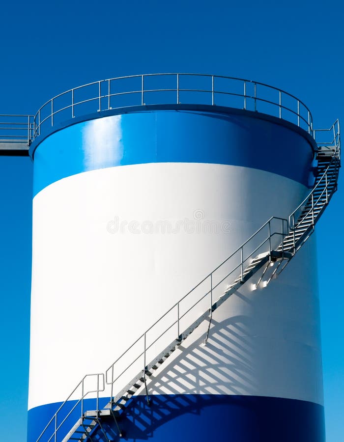 Oil tank stock photo. Image of stairs, store, steel, chemical 13672340