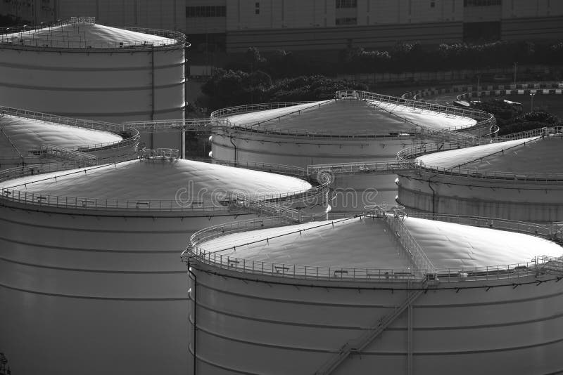 Oil Tank in Cargo Service Terminal Stock Image Image of white, engine