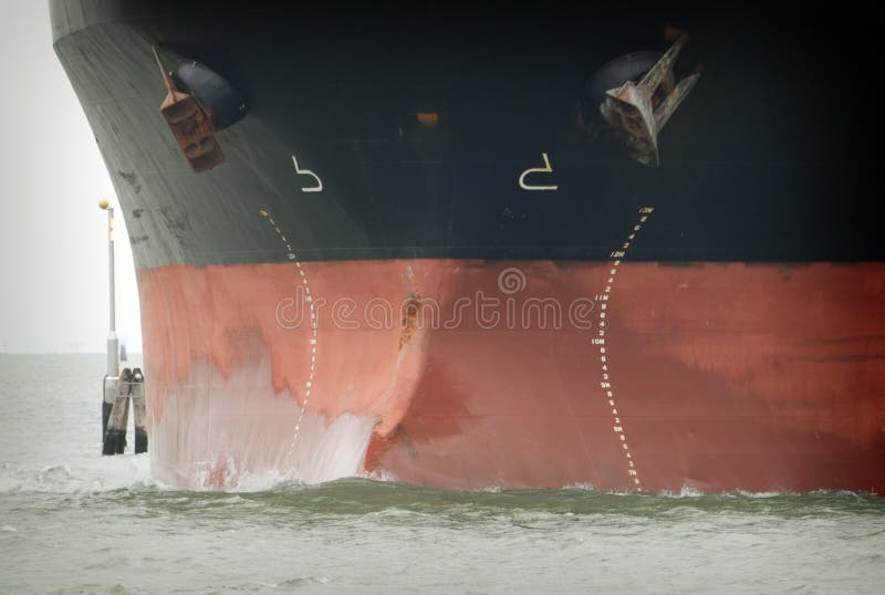 Oil tanker prow stock photo. Image of export, work, industry 12835018