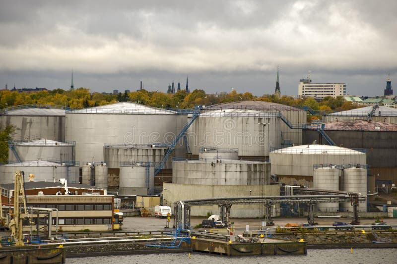 Oil tanks storage