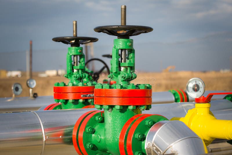 Oil Valve in the Oil Industry Stock Image Image of main, piping 36655649