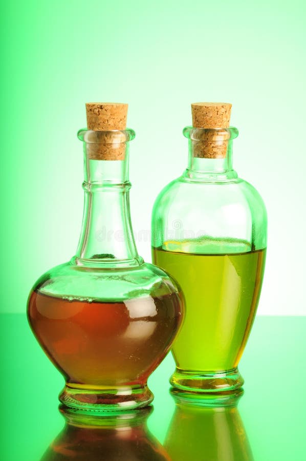 Oil and vinegar stock photo. Image of green, organic, acid 4300050