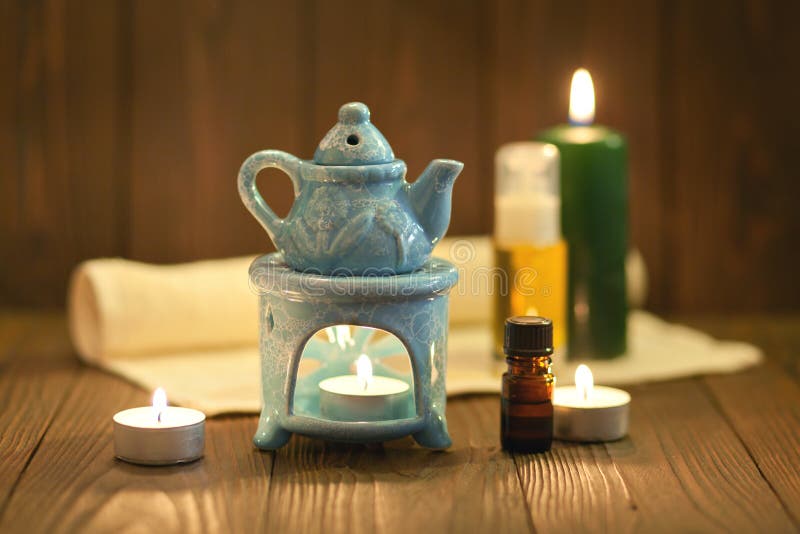 The Oil Warmer in the Candles Stock Image Image of candle, fragrance