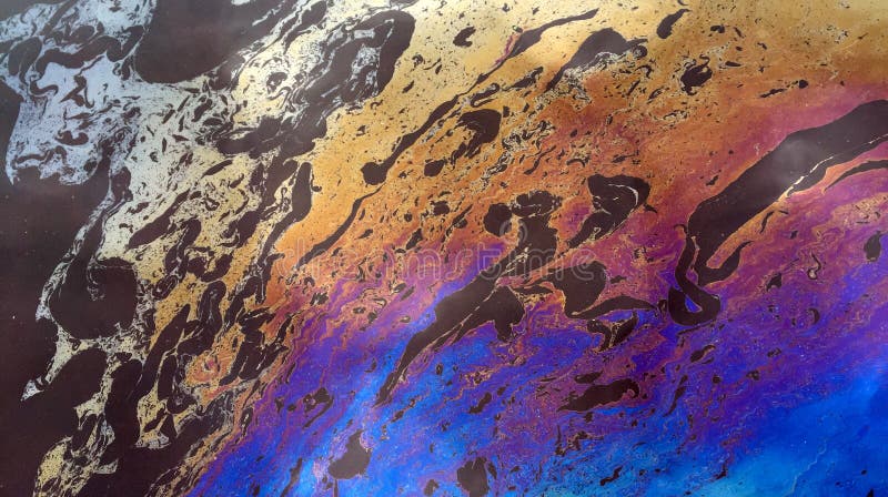 Oil on Water stock images