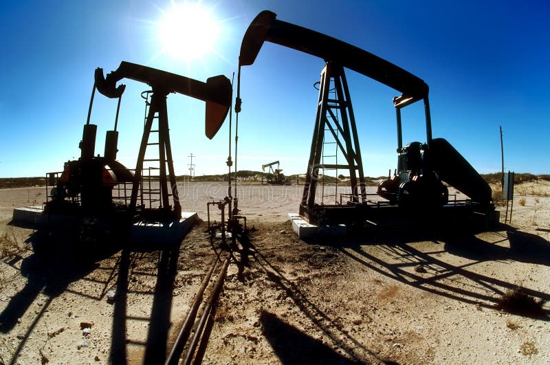 Oilfield Pumping Jacks stock image. Image of american 4184329