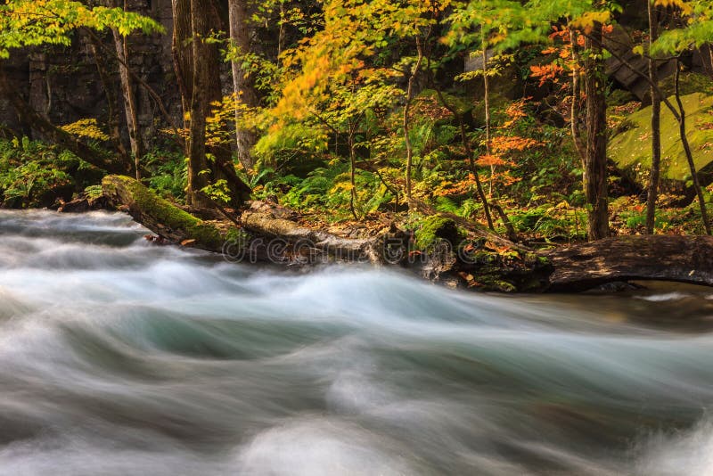 Water Fall of Oirase Stream in Autumn at Towada Hachimantai National ...