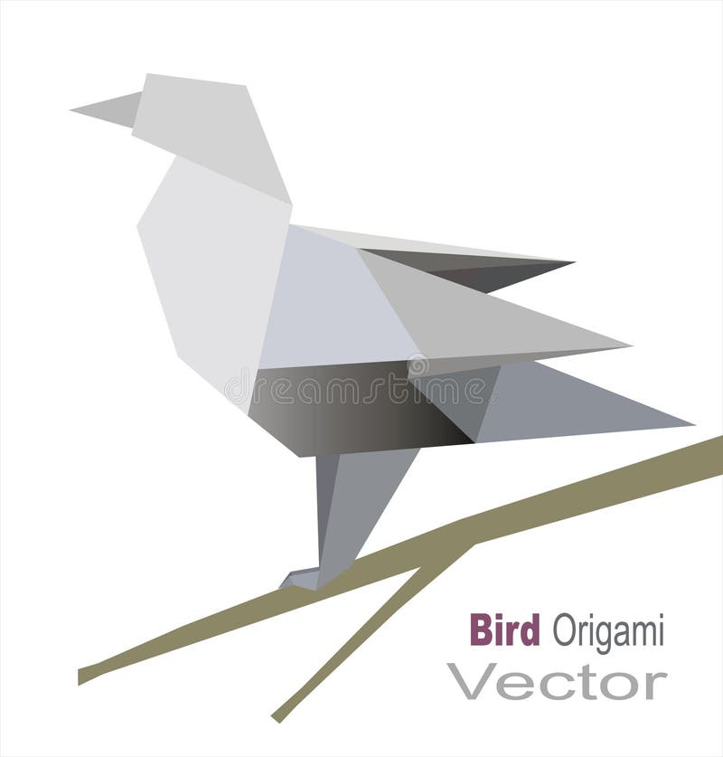 Oiseau d'Origami illustration libre de droits Oiseau d'Origami illustration libre de droits