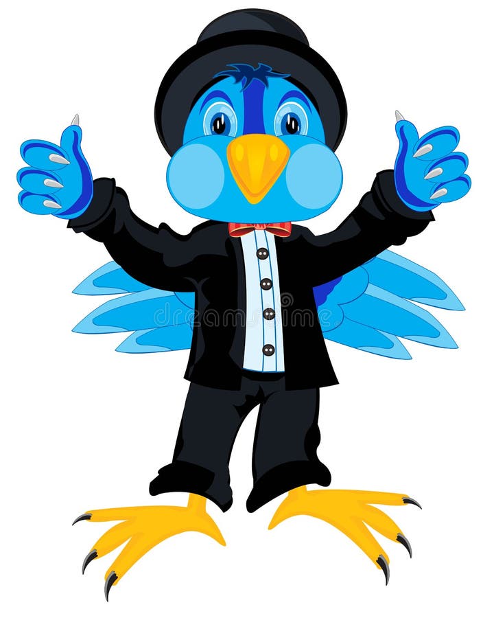 Oiseau dans le costume illustration libre de droits Oiseau dans le costume illustration libre de droits