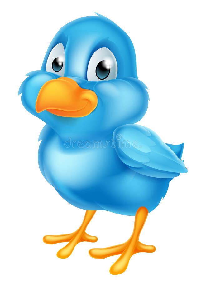 Oiseau de bleu de bande dessinée illustration de vecteur Oiseau de bleu de bande dessinée illustration de vecteur