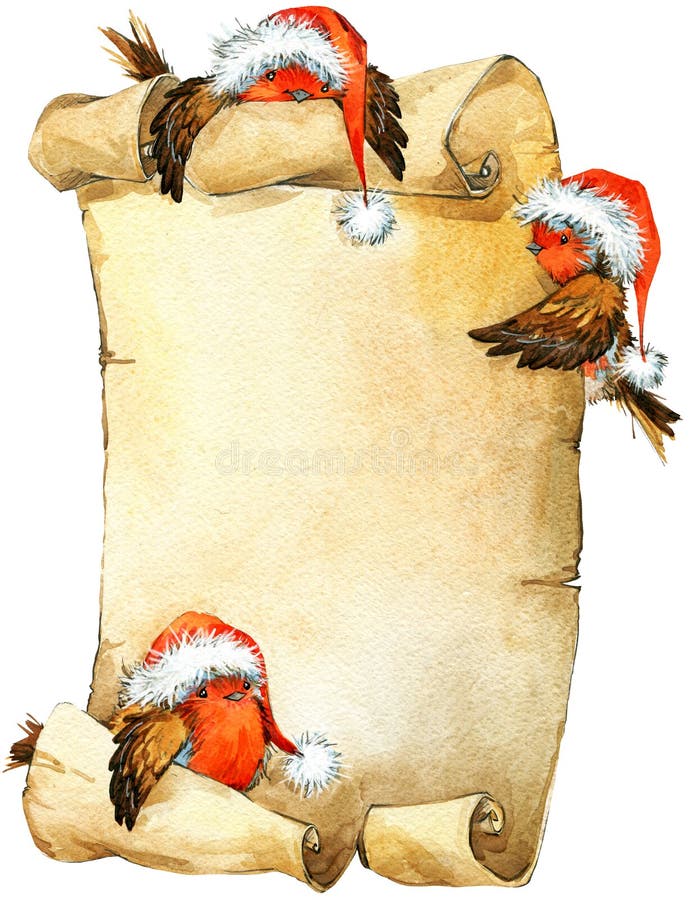 Oiseau de Noël et fond de Noël Illustration d'aquarelle illustration stock Oiseau de Noël et fond de Noël Illustration d'aquarelle illustration stock