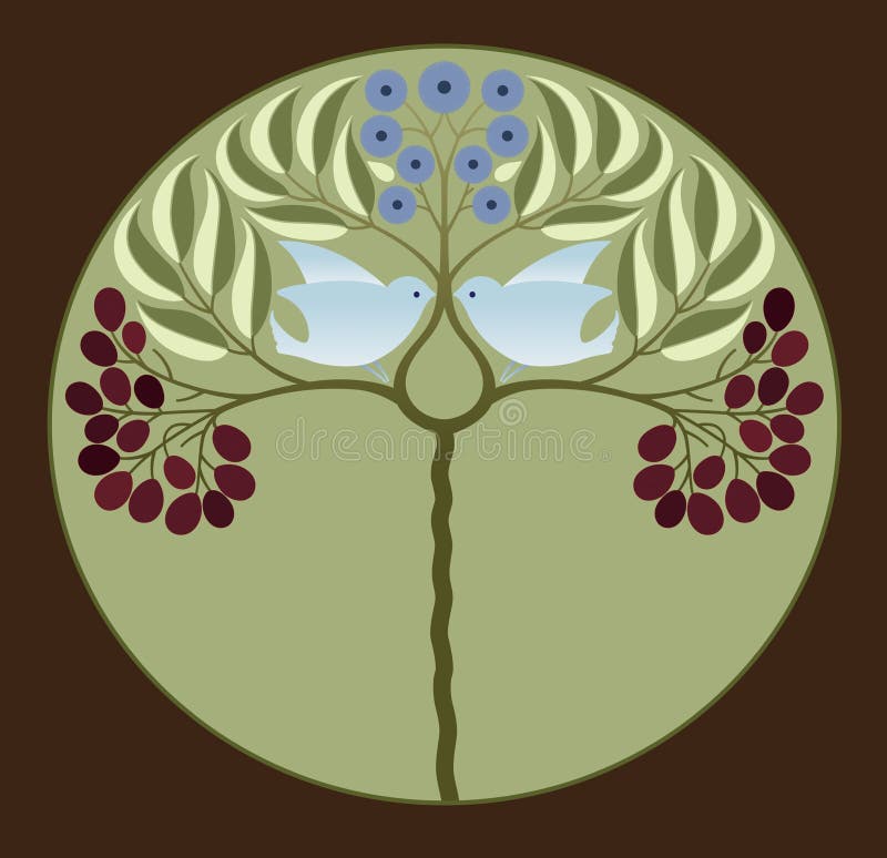 Oiseaux bleus d'amour illustration de vecteur