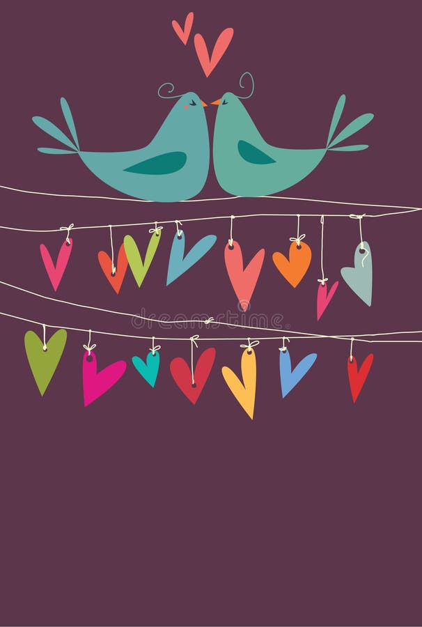 Oiseaux d'amour illustration stock Oiseaux d'amour illustration stock