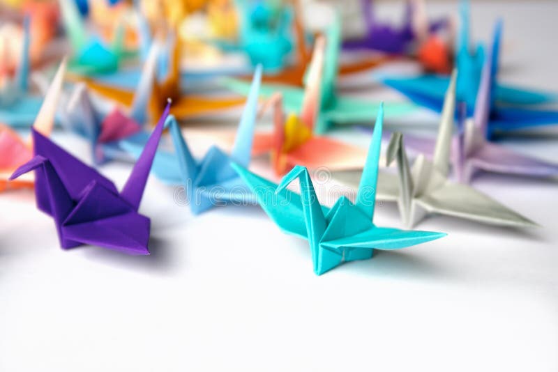 Oiseaux d'Origami image libre de droits Oiseaux d'Origami image libre de droits