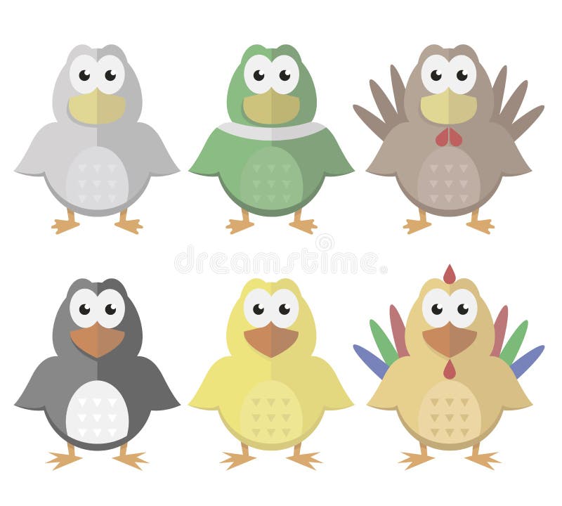 Oiseaux de la ferme illustration libre de droits