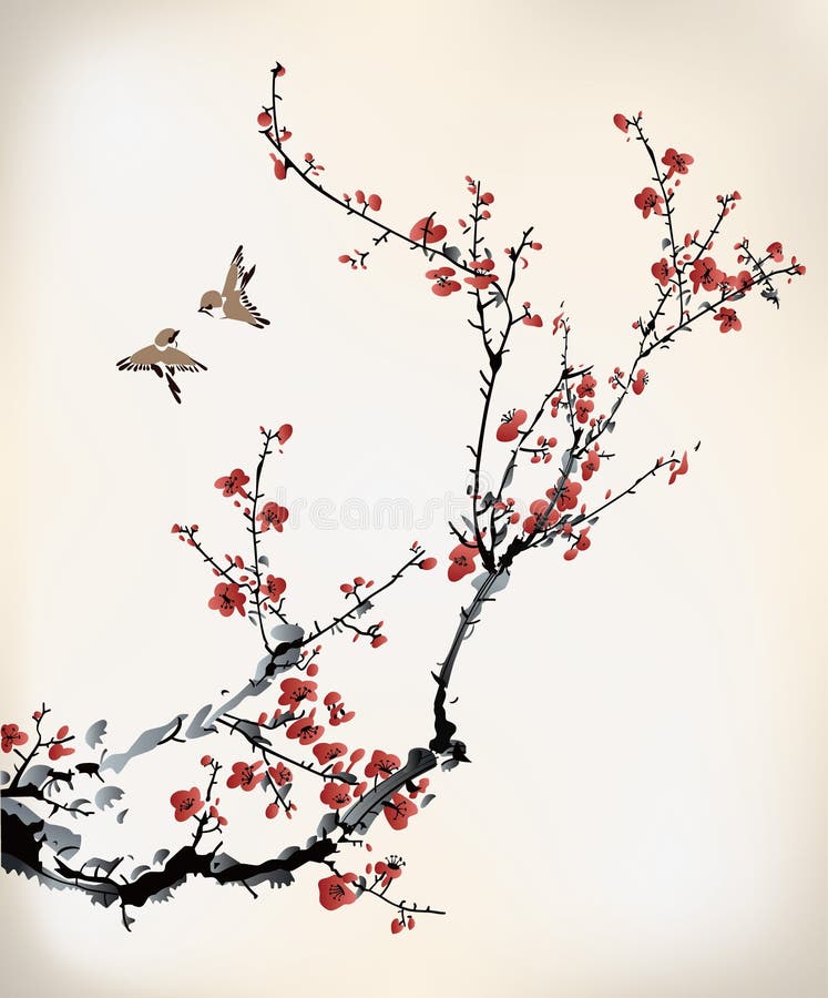 Oiseaux et bonbon à hiver illustration stock