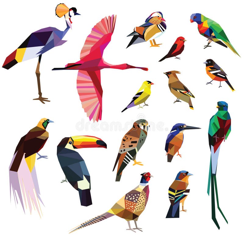 Oiseaux réglés illustration de vecteur Oiseaux réglés illustration de vecteur