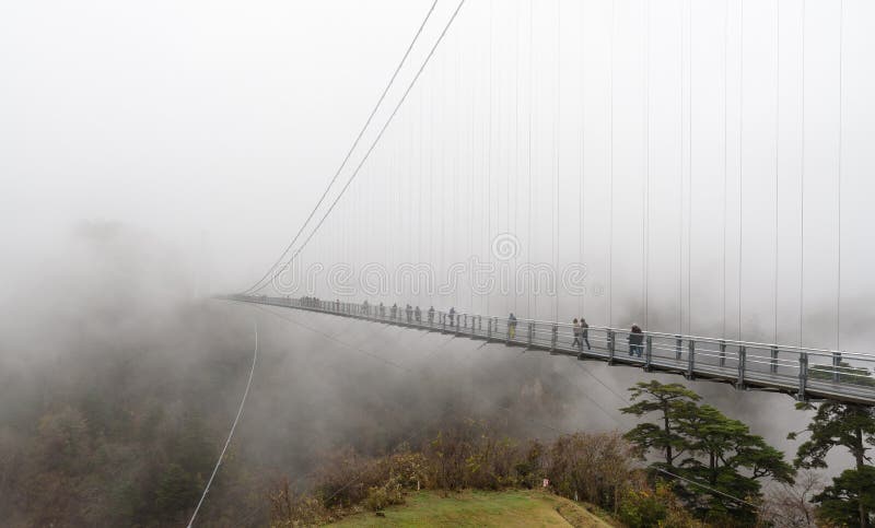 Oita Japan - November 25, 2015: Kokonoe arkivfoto Oita Japan - November 25, 2015: Kokonoe arkivfoto