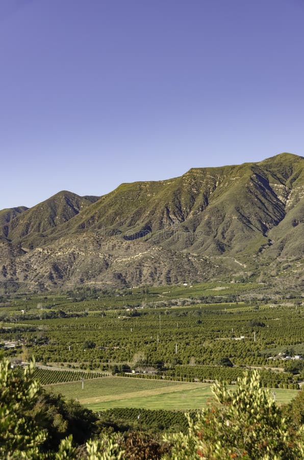 Ojai Valley View from Mountains Stock Photo Image of green, valley 107215740