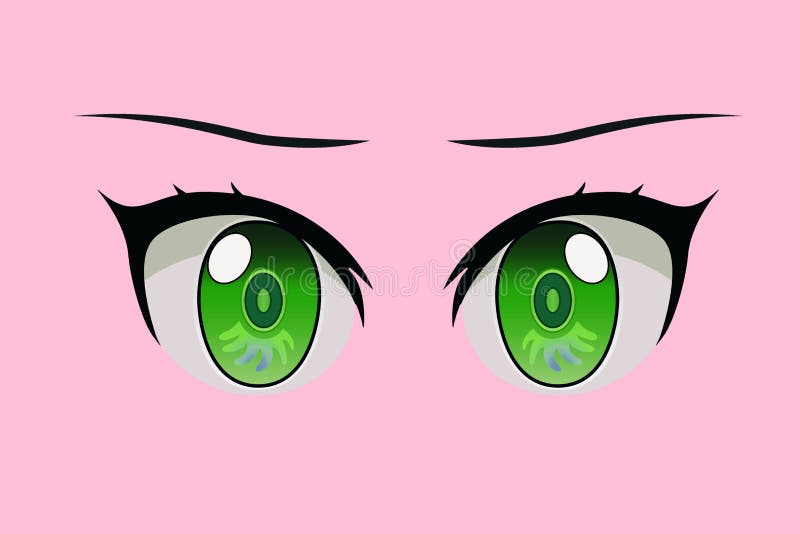 Ojos De Anime. Ojos Humanos Cerrados. Hermosos Ojos De Dibujos Animados.  Diseño De Ilustración Stock de ilustración - Ilustración de estilo, primer:  194713164