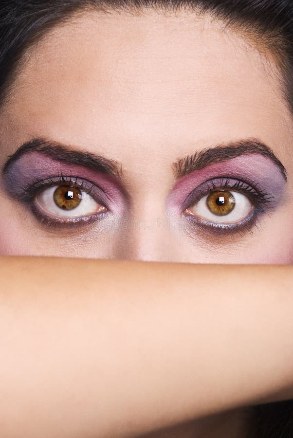 Ojos Grandes De La Mujer De La Belleza Imagen de archivo 