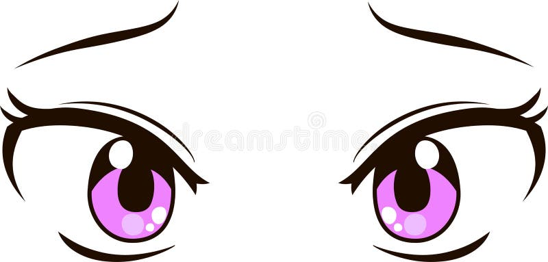 Ojos Lindos De Estilo Animado Con Una Expresión Triste Ilustración del  Vector - Ilustración de lindo, personalidad: 202329567