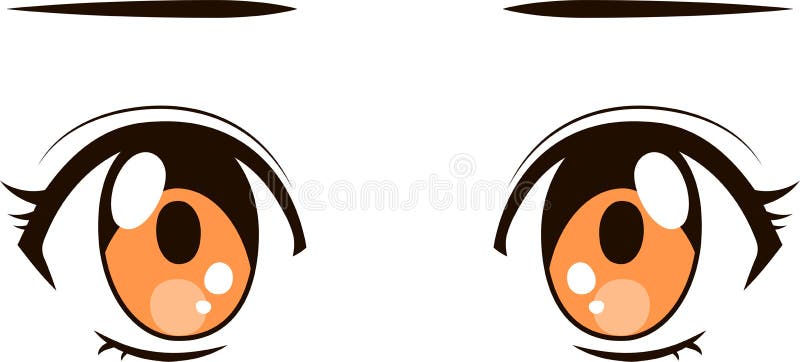 Ojos Lindos De Estilo Animestyle En Tiempos Normales Ilustración del Vector  - Ilustración de gente, eyeball: 202329564