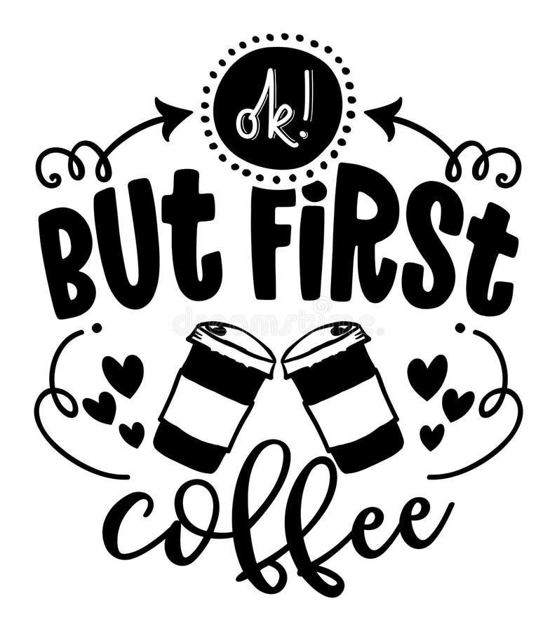 Ok, dar mai întâi un concept minunat de cafea, să iei paharele de cafea și inimile. stock illustration