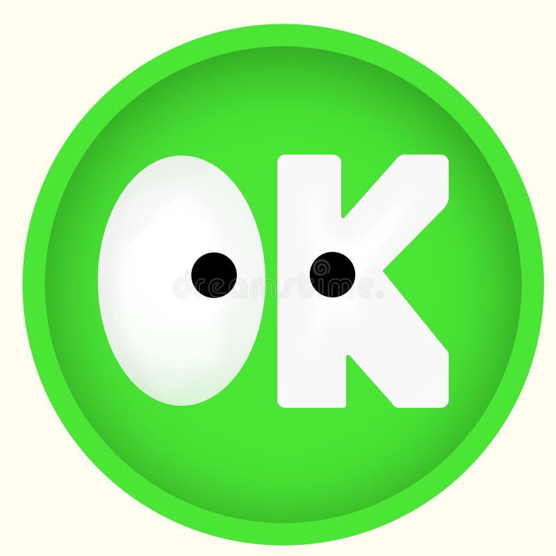 OK Green Clothing Button Icon Stock Illustration - Illustration of ...