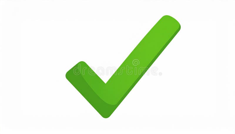 Ok символ. Иллюстрированный дизайн символа OK Check в зеленом цвете. бесплатная иллюстрация