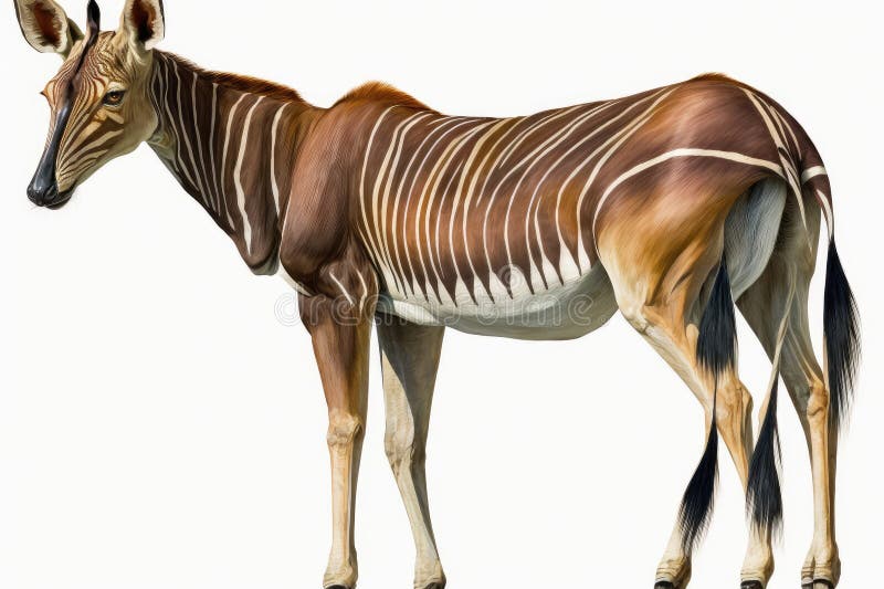 Okapi Watercolor, Close Up Predator Animals Wildlife. Ultra High