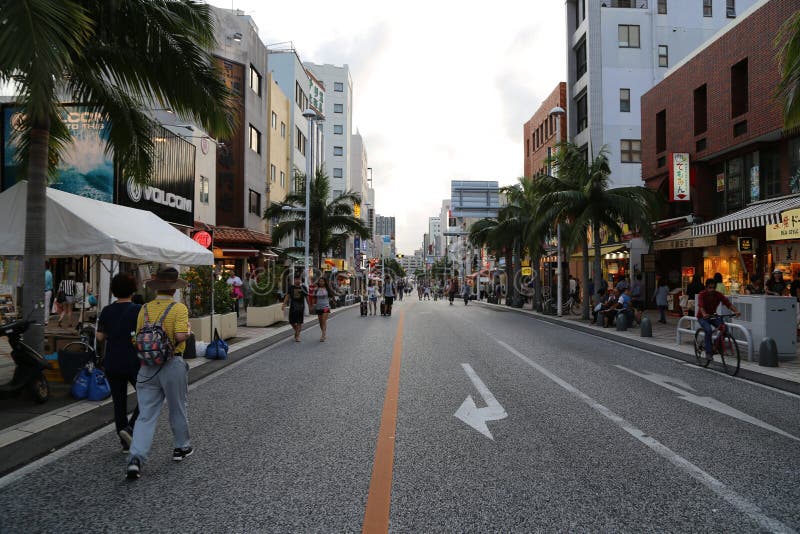 OKINAWA - 8 OCT: International road in Okinawa, Japan on 8 October 2016