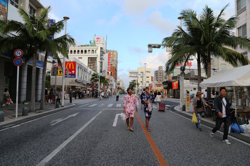 OKINAWA - 8 OCT: International road in Okinawa, Japan on 8 October 2016