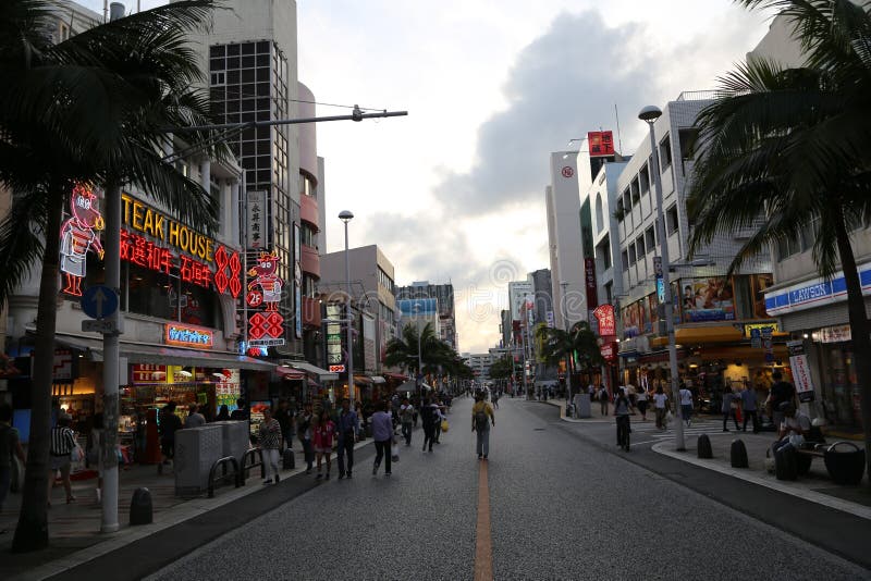 OKINAWA - 8 OCT: International road in Okinawa, Japan on 8 October 2016