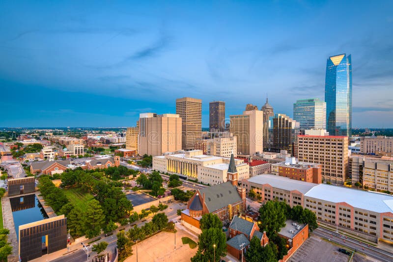 Oklahoma city Oklahoma, USA horisont royaltyfria foton Oklahoma city Oklahoma, USA horisont royaltyfria foton