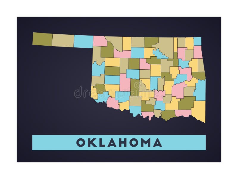Oklahoma Map Stock Vector Illustration Of Border 204960228