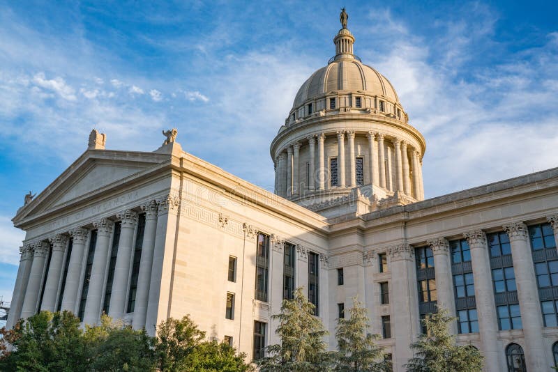 Oklahoma State Capital Building Stock Image Image Of State Flag