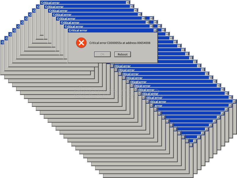 Okna dialogowe Alert Okno dialogowe Błąd systemu, okno podręczne, komunikat o błędzie powtórzeń, powiadomienie o ostrzeżeniu info ilustracja wektor