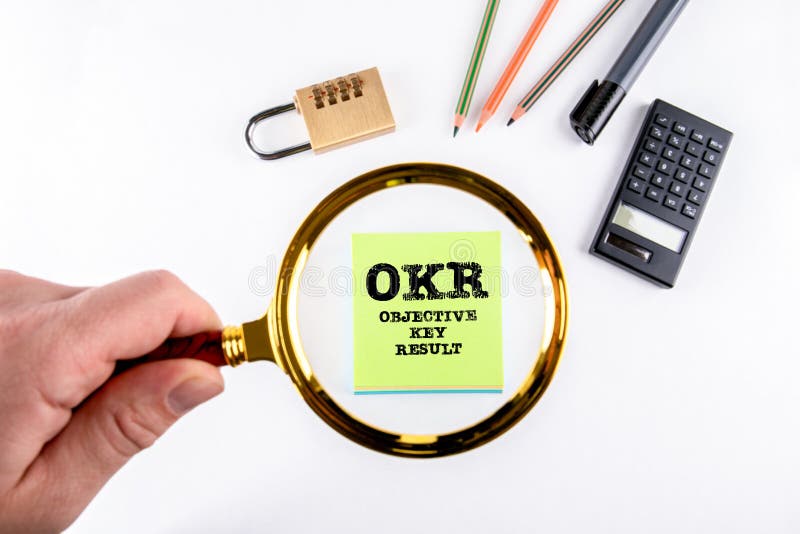OKR objective key result. Business, Goals and Development concept royalty free stock photography