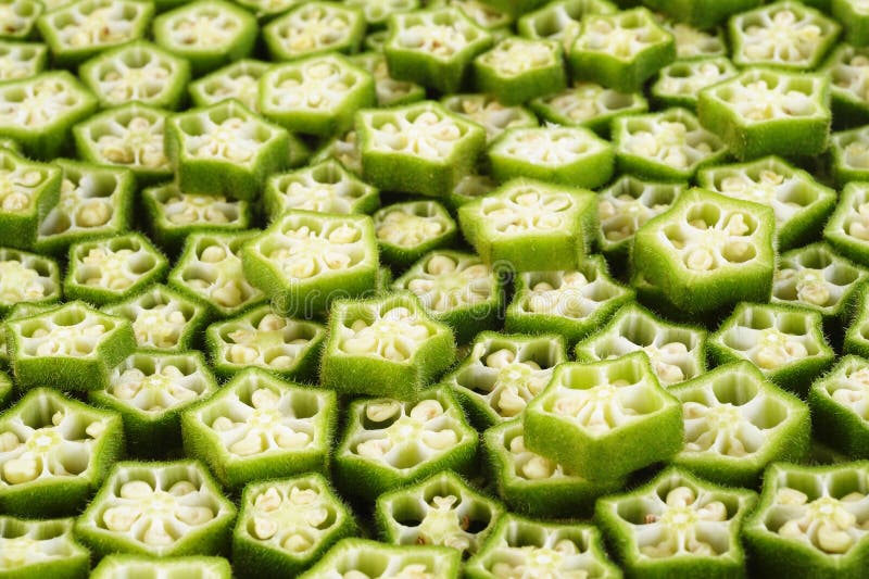 Okra cross section stock photo. Image of ladyfinger, close 47038980