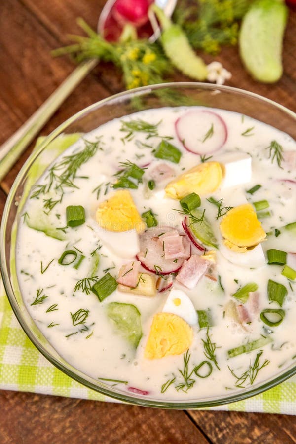 Okroshka zdjęcie stock