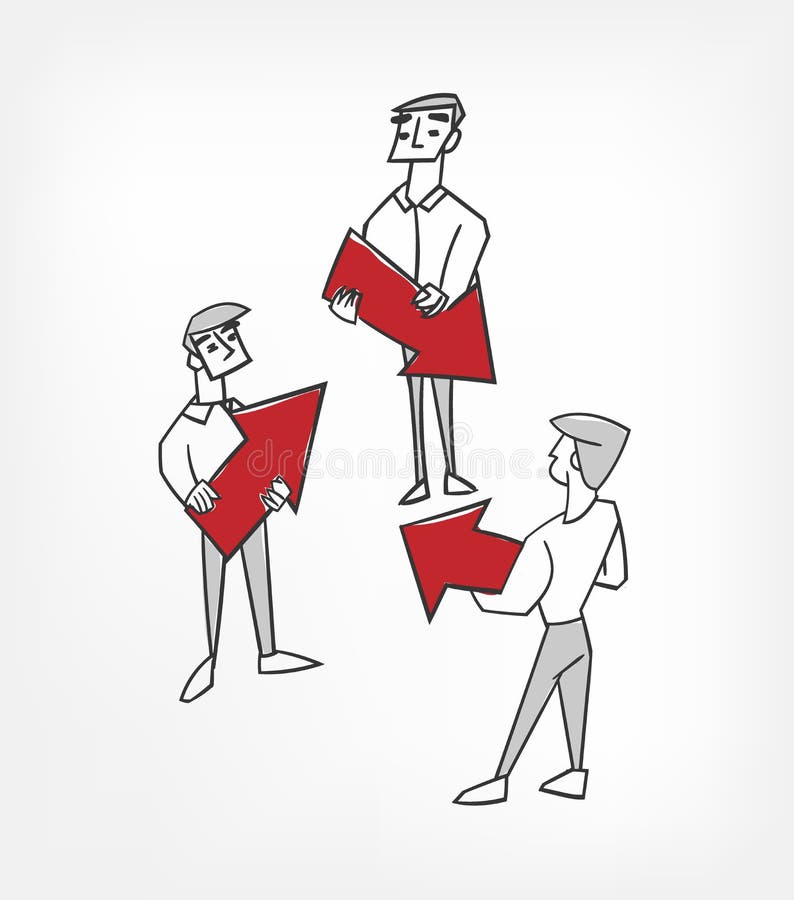 Okrąg pracy pojęcia ilustracji drużyny wektorowy charakter ilustracji Okrąg pracy pojęcia ilustracji drużyny wektorowy charakter ilustracji
