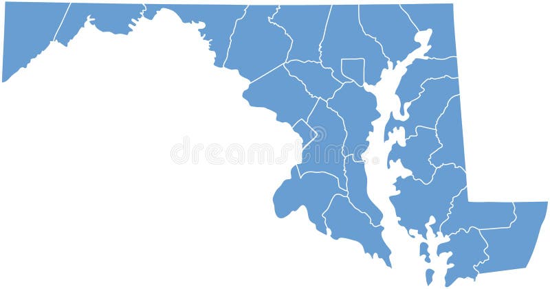 okręg administracyjny Maryland stan ilustracja wektor okręg administracyjny Maryland stan ilustracja wektor
