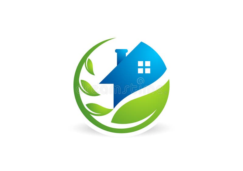 circle home plant logo,house building,architecture,real estate nature symbol icon design vector logotype. circle home plant logo,house building,architecture,real estate nature symbol icon design vector logotype