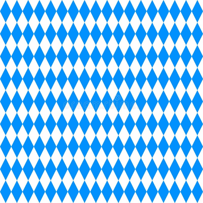 Oktoberfest vector background with blue and white rhombus. Bavarian flag blue vectors