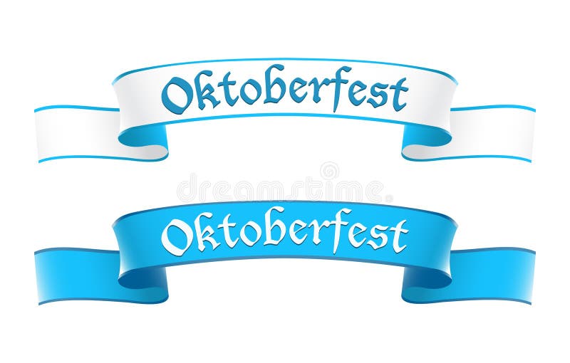 Oktoberfest banners in bavarian colors. Vector-Illustration. Bavarian flag blue vectors