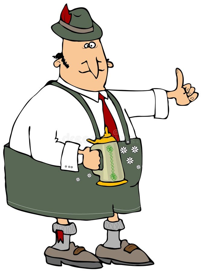 Oktoberfest Beer Man stock illustration