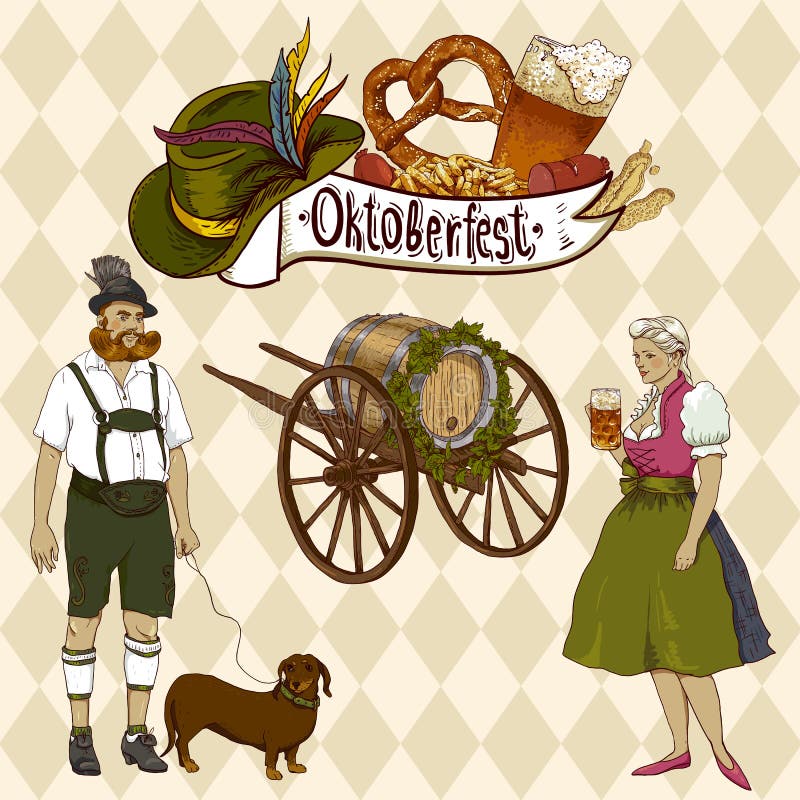 Oktoberfest Feierauslegung vektor abbildung Oktoberfest Feierauslegung vektor abbildung