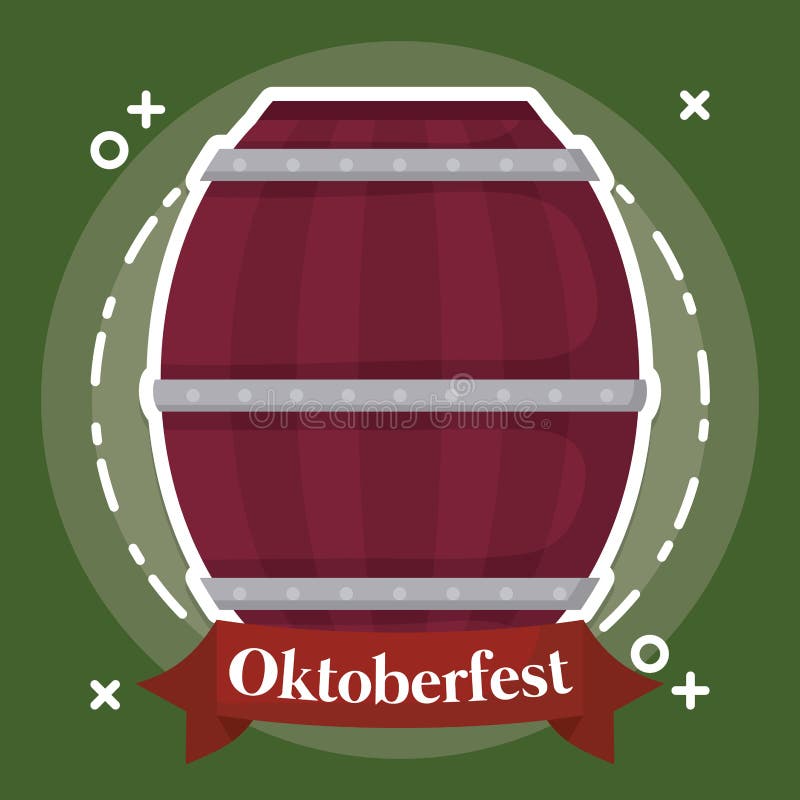 Oktoberfest-Festivaldesign mit Ikone vectot ilustration vektor abbildung