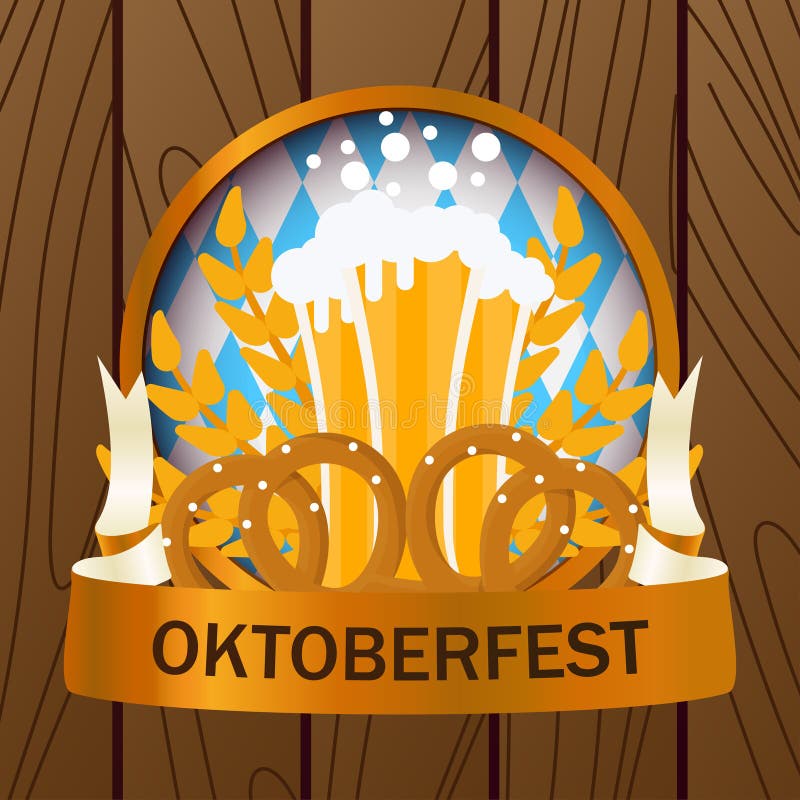Oktoberfest fundo da ilustração da cerveja de 2018 feriados O alemão festivo do evento bávaro da decoração de munich isolou o bra ilustração stock Oktoberfest fundo da ilustração da cerveja de 2018 feriados O alemão festivo do evento bávaro da decoração de munich isolou o bra ilustração stock